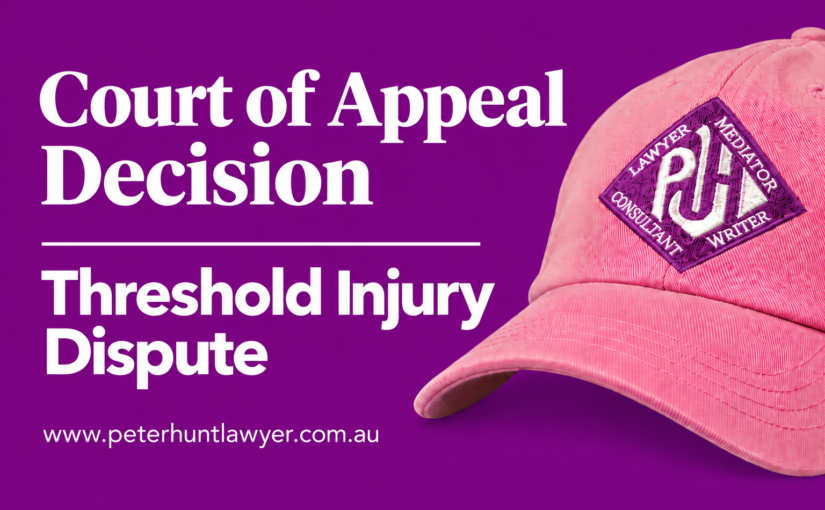 Court of Appeal Finds no Error in Delegate’s Decision Refusing to Refer Threshold Injury Dispute for Assessment